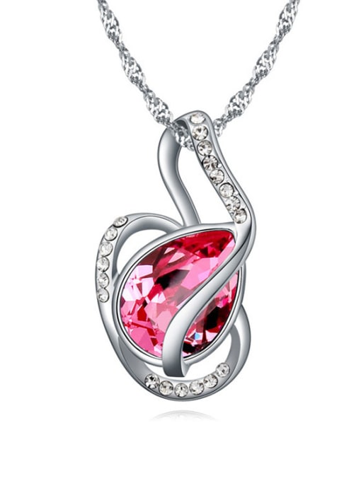 pink Austria was using austrian Elements Crystal Necklace love harbor creative lady Necklace