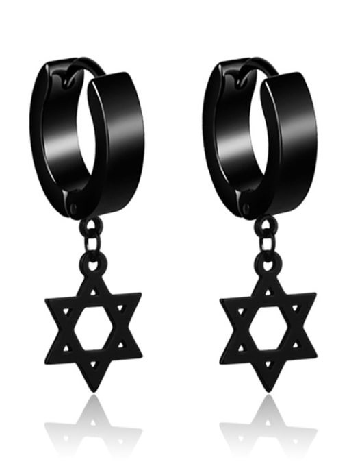 BSL Stainless Steel With Black Gun Plated Trendy Cross Clip On Earrings 3