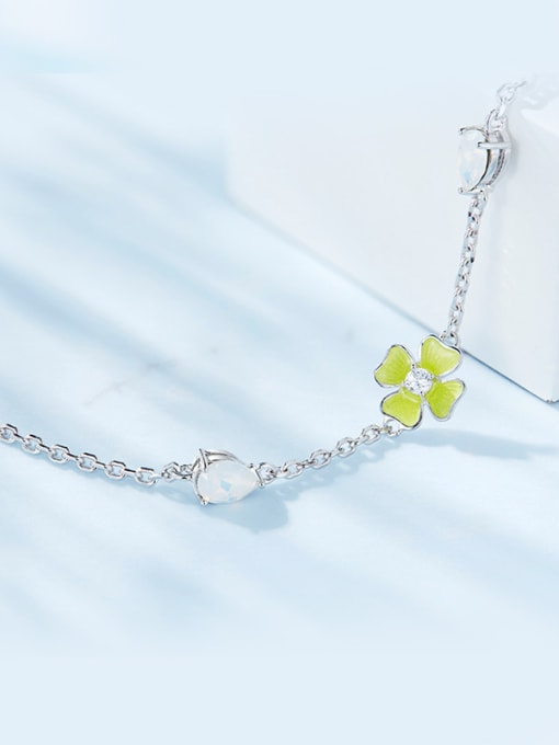 CEIDAI S925 Silver Flower-shaped Bracelet 2