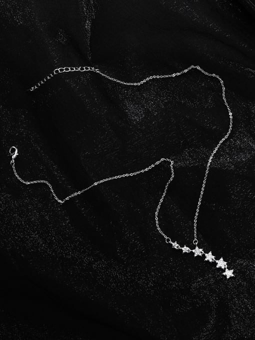 Girlhood Alloy With Platinum Plated Simplistic Star Necklaces