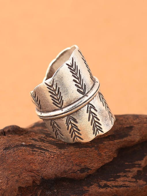 Peng Yuan Ethnic style Silver Handmade Opening Ring 2