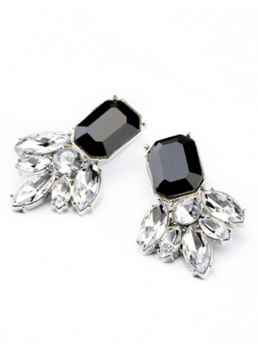 KM Marquise Leaves-Shaped Alloy Stud Cluster earring 2