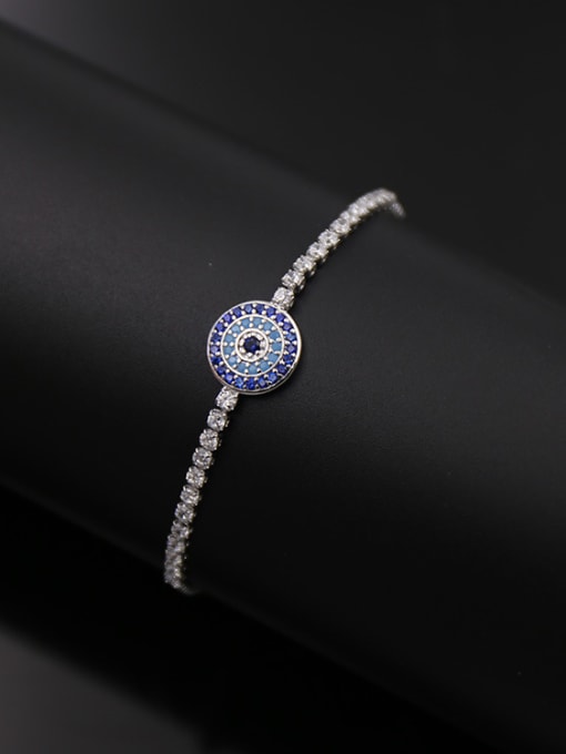 Silvery Turquoise  Adjustable Bracelet