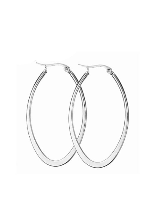 CONG Trendy Geometric Shaped Stainless Steel Drop Earrings