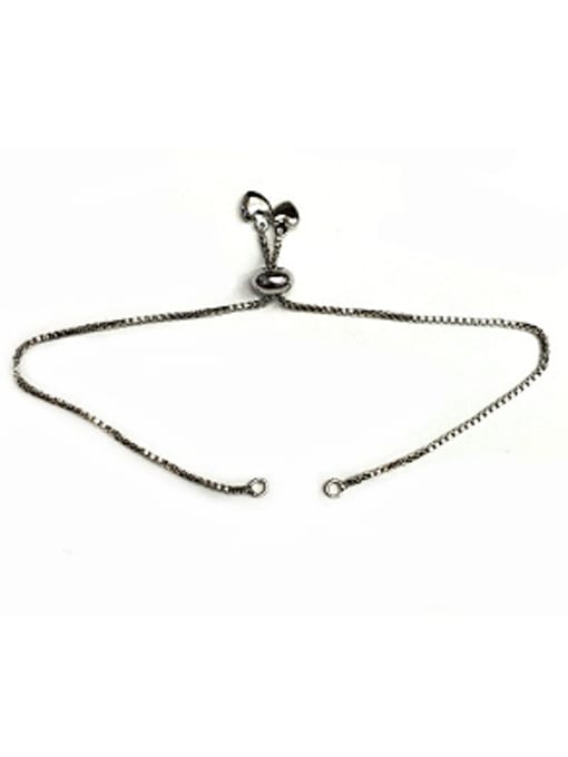 Silver Simple Copper Bracelet Necklace Box Chain