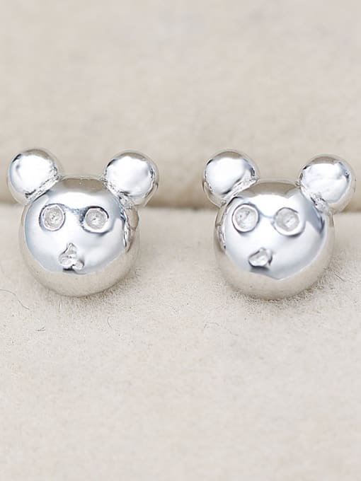 kwan Lovely Smooth Rabbit Head Stud Earrings 1