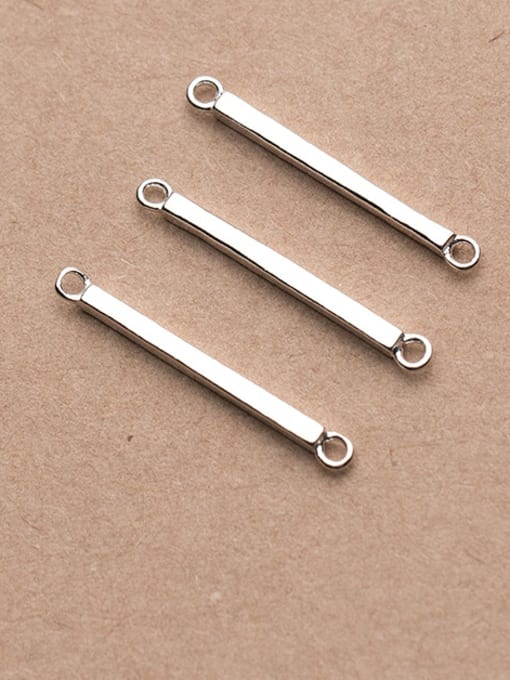 FAN 925 Sterling Silver With Silver Plated square column Connectors 0