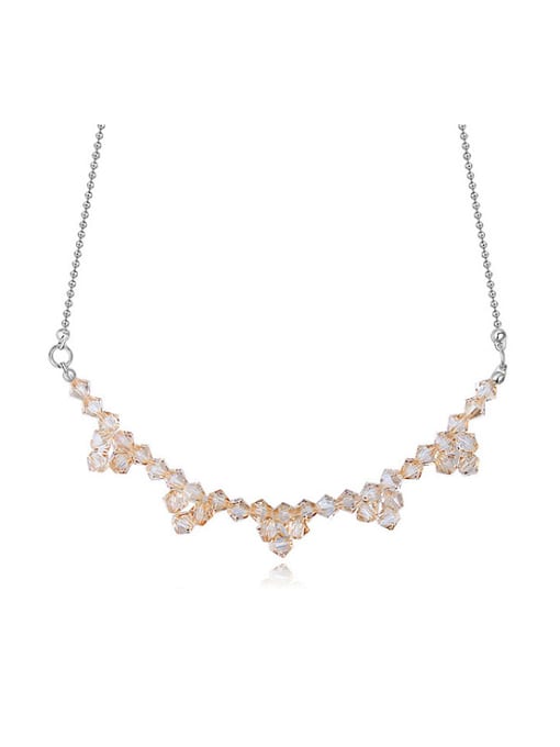 QIANZI Fashion Clear austrian Crystals Pendant Alloy Necklace 0