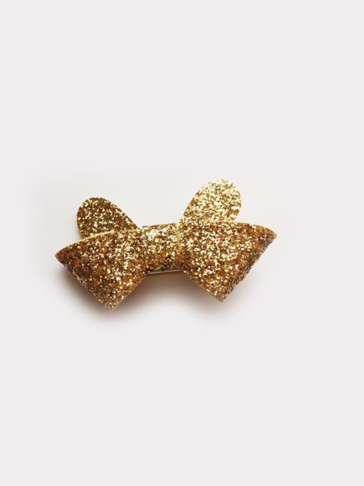 Golden Glitter Bow Hair clip