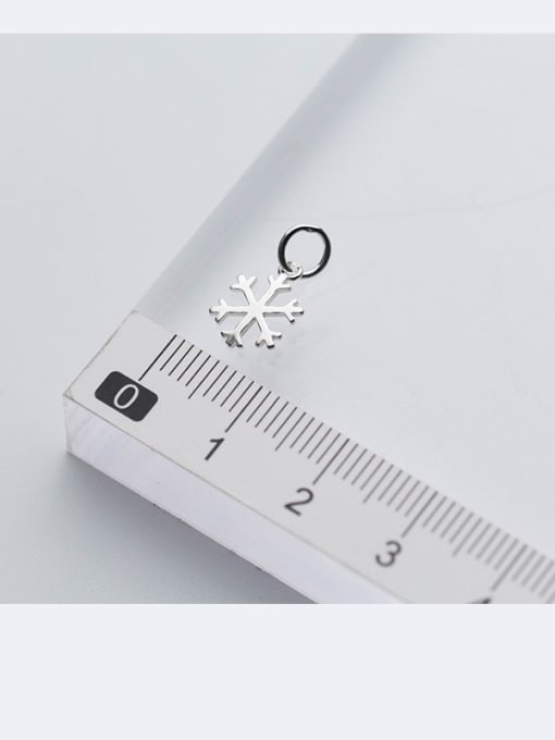 FAN 925 Sterling Silver With Silver Plated Fashion snowflake Charms 1