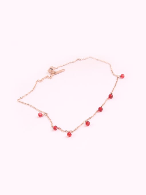 GROSE Korean Fashion Ruby Clavicle Necklace 0