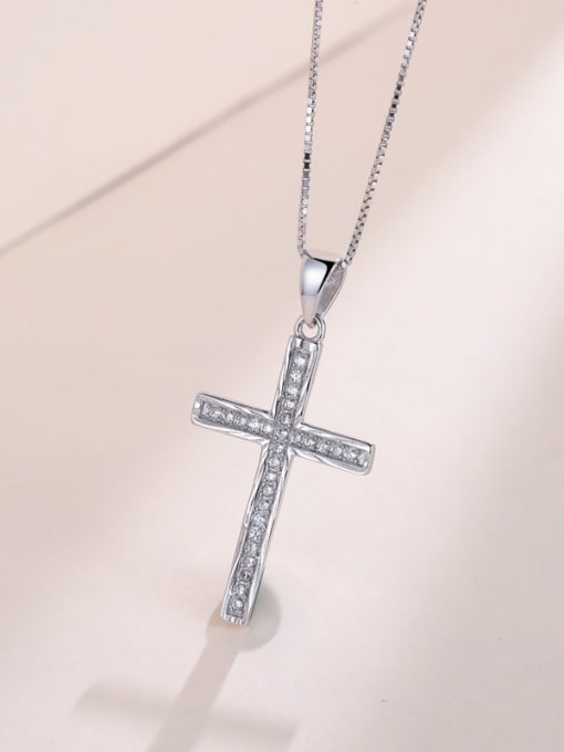 One Silver Cross Shaped Pendant