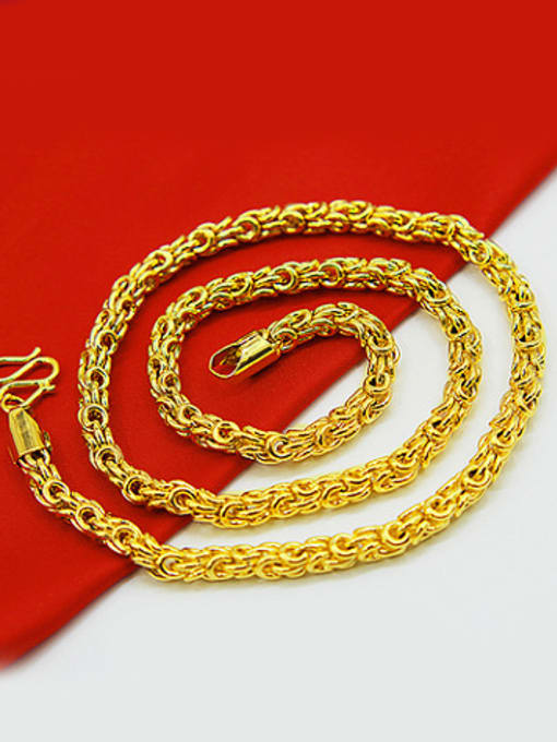 6Mm , 60Cm Men Exquisite Gold Plated Geometric Necklace
