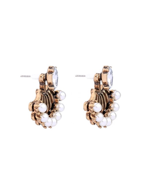 KM Fan-shape Separated Stud Chandelier earring 2