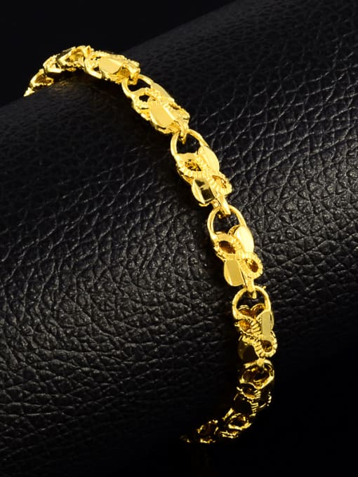 Yi Heng Da Exquisite 24K Gold Plated Butterfly Shaped Copper Bracelet 2