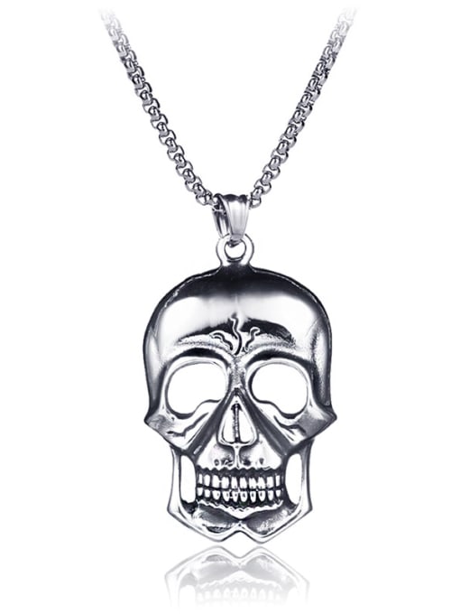 BSL Stainless Steel With Trendy Skull Necklaces 0