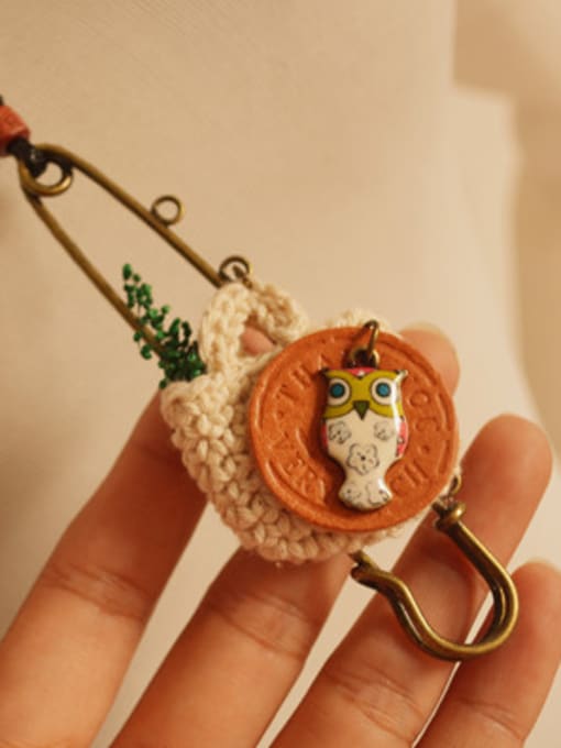 Dandelion Women Cute Owl Shaped Polyester Necklace 2
