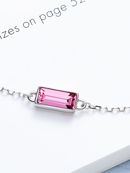 Pink S925 Silver austrian Crystal Bracelet
