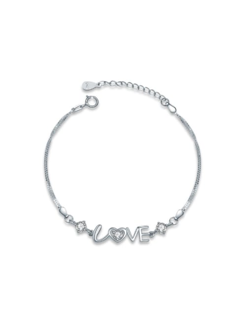 kwan Valentine's Day Gift S925 Silver LOVE Bracelet 0