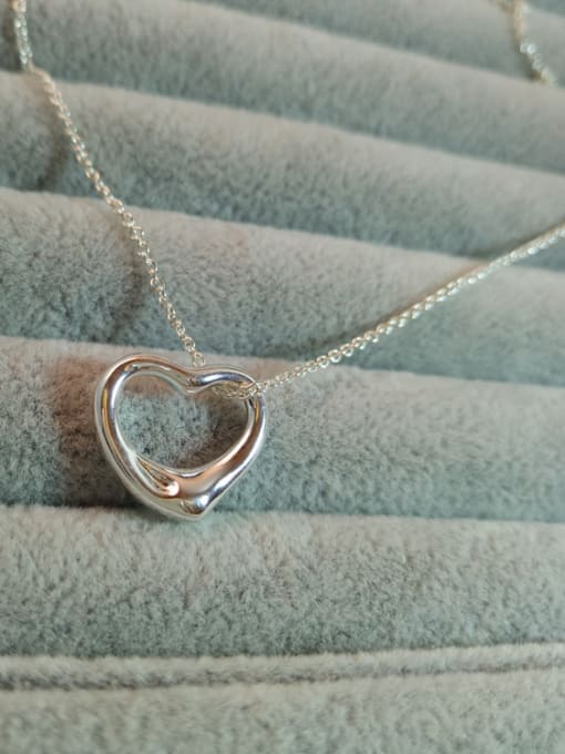 JINDING S925 Sterling Silver Love Heart Necklace 0
