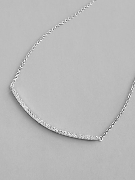 DAKA 925 Sterling Silver With Platinum Plated Simplistic Fringe Necklaces 0
