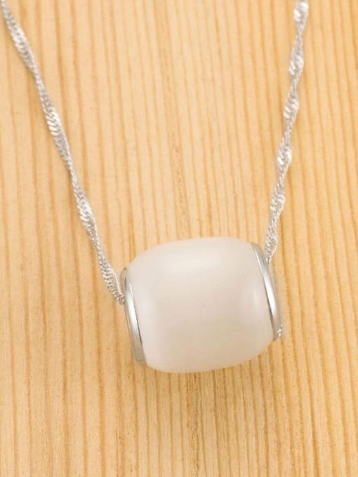 One Silver Opal Stone Pendant 1