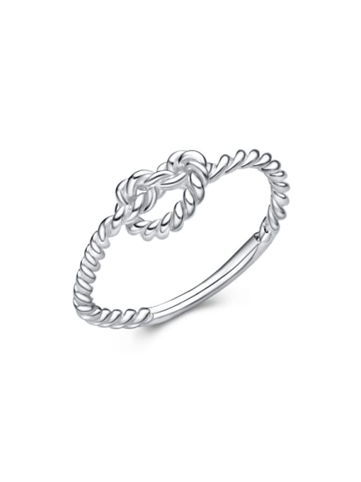 kwan Twisted Silver Wedding Accessories Fashion Ring 0