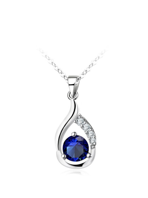Ronaldo Delicate Blue Glass Bead Women Necklace 0