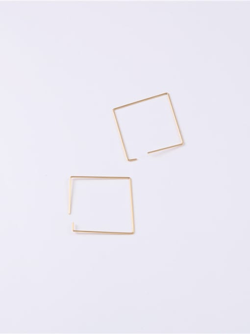 GROSE Titanium With Gold Plated Simplistic Geometric Clip On Earrings