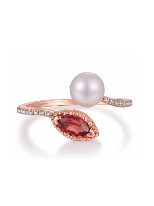ZK Light Weight Freshwater Pearl Opening Ring 0