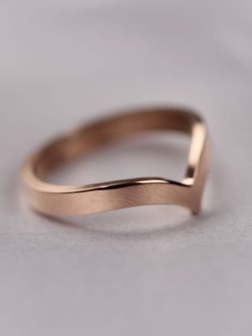 GROSE Smooth Sharp Rose Gold Plated Ring 1