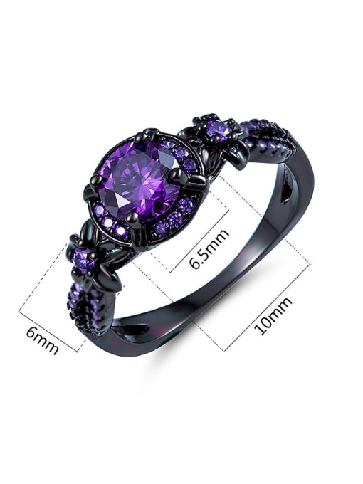 Purple purple Zircon Ring