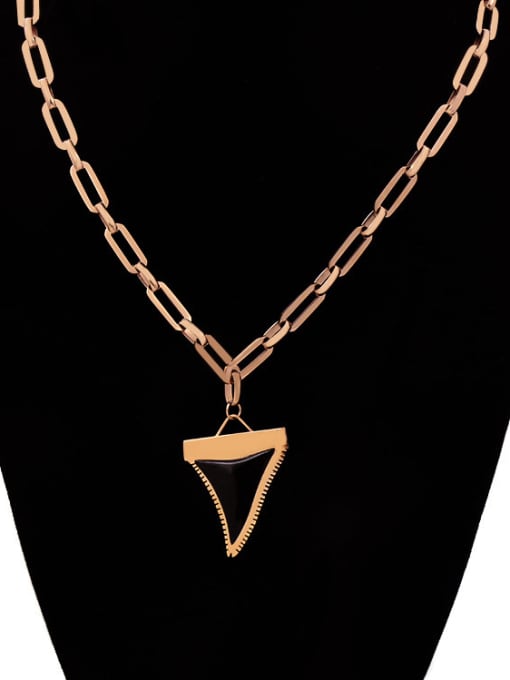 My Model Triangle Shaped Fashionable Agate Fashion Women Men Necklace 2
