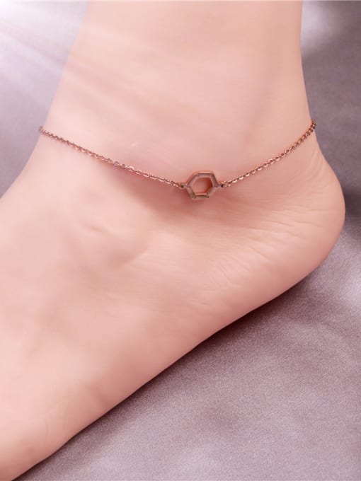 GROSE Hexagonal Geometry Accessories Fashion Anklet 1