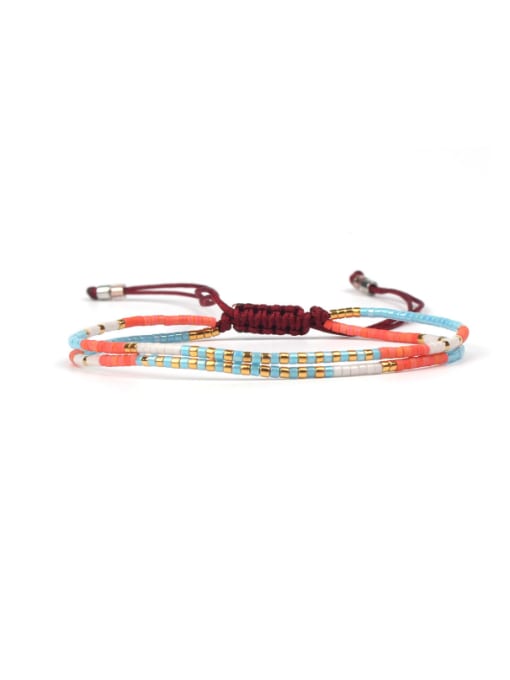 HB618-F Western Style Colorful Woven Bracelet