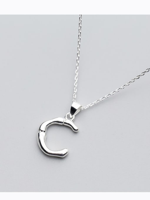 Rosh Sterling silver personality C-shaped necklace 1