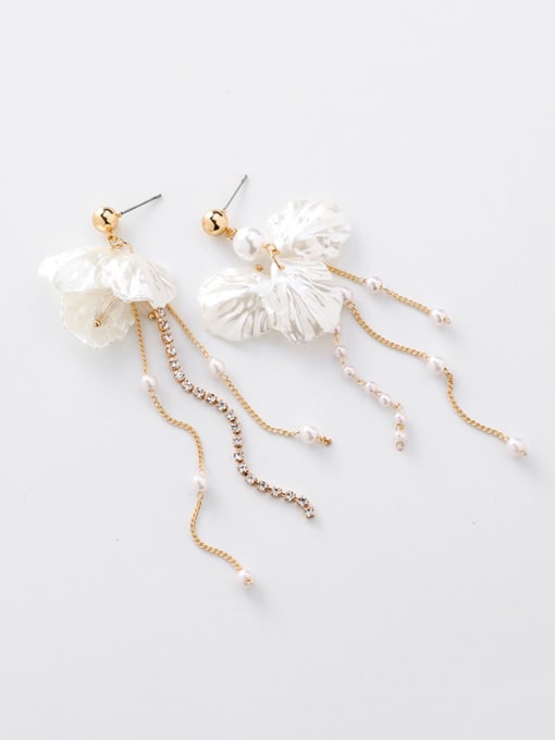 Tassel earrings Alloy With Imitation Gold Plated Bohemia Flower Tassel Earrings