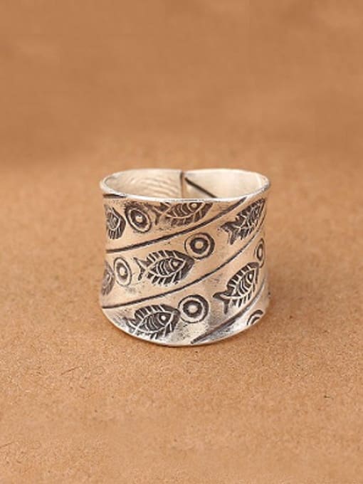 Peng Yuan Personalized Tiny Fishes Silver Ring 0