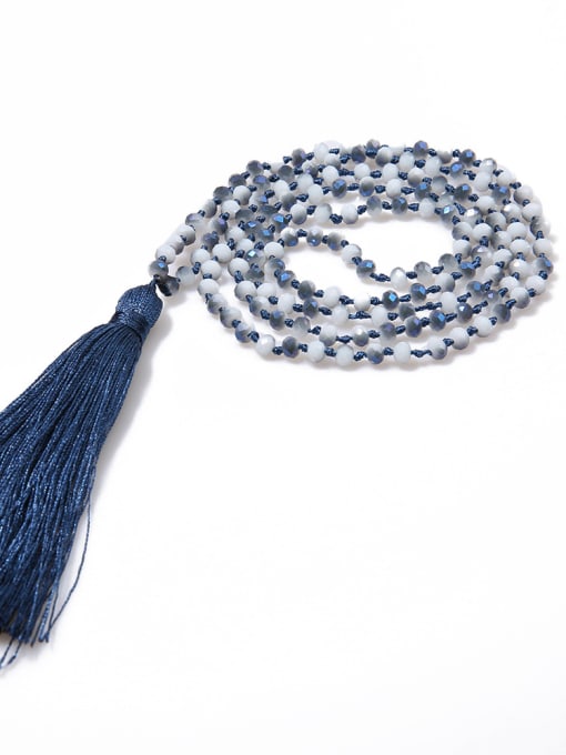 JHBZBVN1392-L Hot Selling Glass Beads Bohemia Tassel Necklace