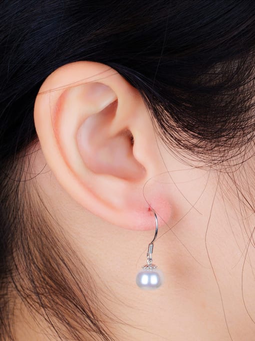 UNIENO Freshwater Pearl hook earring 2