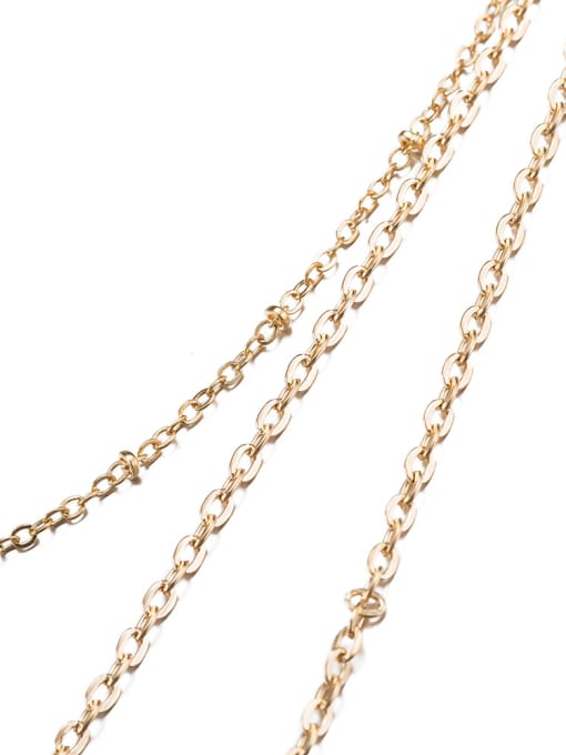OUXI Simply Style Women Rose Gold Necklace 4