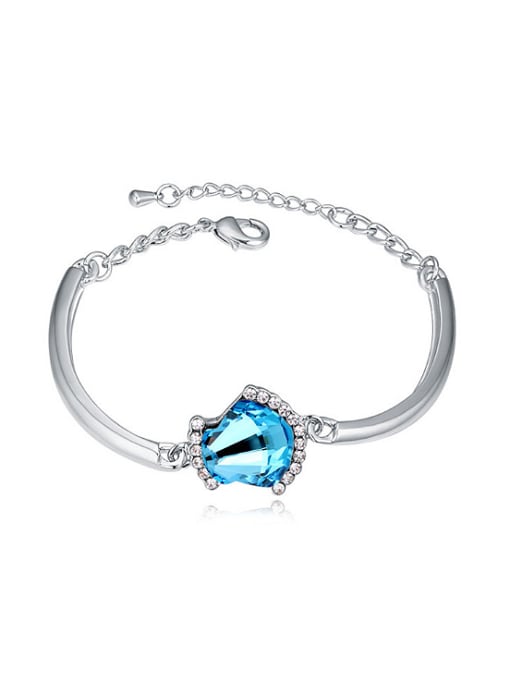 QIANZI Simple Shell-shaped austrian Crystal Alloy Bracelet 0