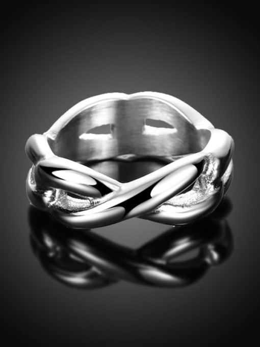 Ronaldo Unisex Delicate Stainless Steel Geometric Shaped Ring 2