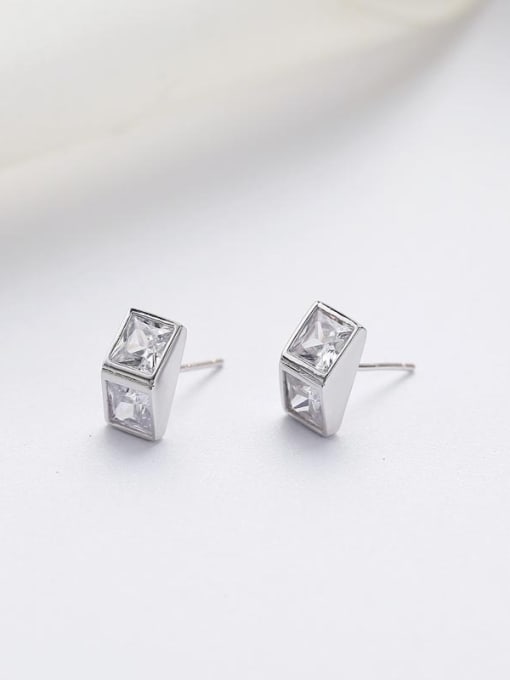 Peng Yuan Simple Tiny Zircon Stud Earrings 0