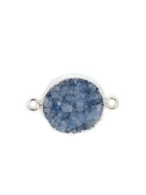 Tess Simple Natural Blue Crystal Round Pendant 2