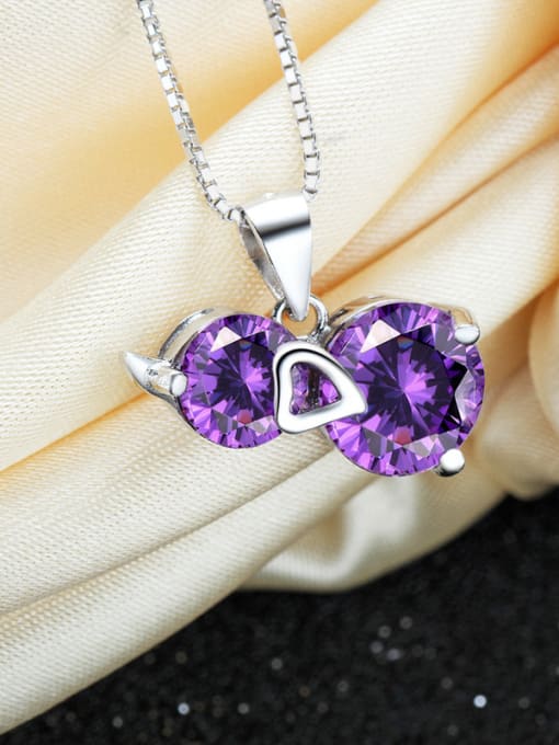 kwan Purple Hyacinth Shining Zircon Fashion  Pendant 2