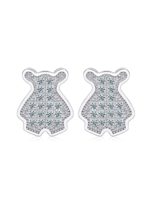 kwan Hot Selling Lovely Dogs Stud Earrings with Zircons 0