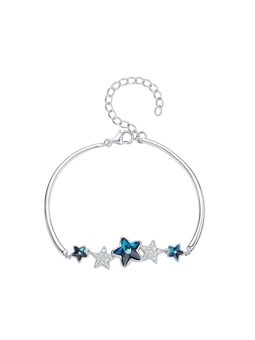 CEIDAI Fashion Blue austrian Crystal Stars Zircon Bracelet 0