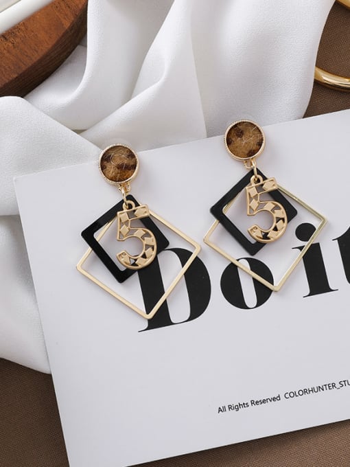 Main plan section Alloy With Imitation Gold Plated Simplistic Geometric Drop Earrings