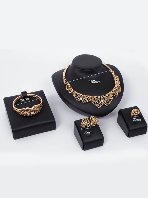 BESTIE 2018 2018 2018 2018 Alloy Imitation-gold Plated Vintage style Hollow Four Pieces Jewelry Set 2